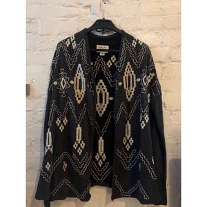 Lucky Brand Embroidered Wrap Jacket